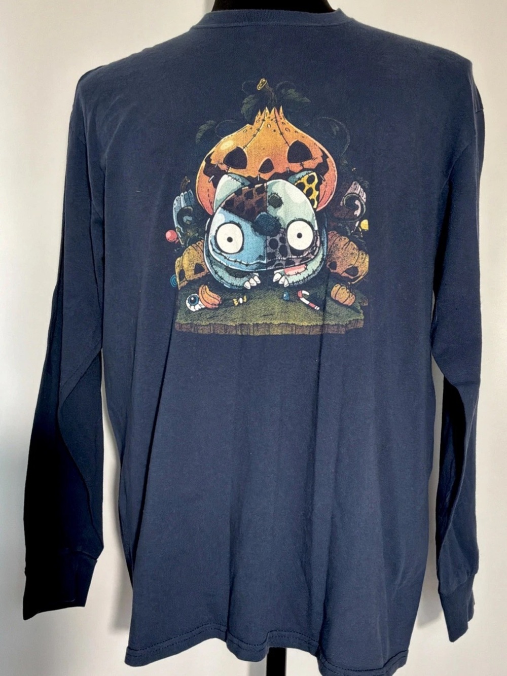 ShirtPunch Long Sleeve Halloween Mashup Graphic T-Shirt Size XL